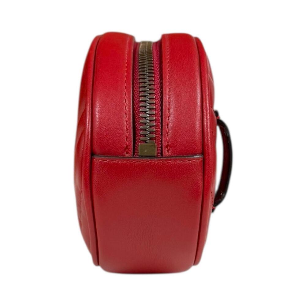 GUCCI Red Leather GG Marmont Fanny Pack - Picture 6 of 14